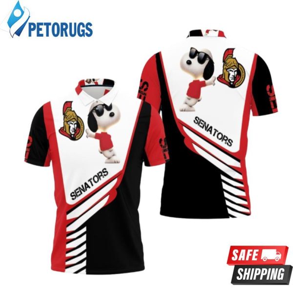 Ottawa Senators Snoopy For Fans Polo Shirt