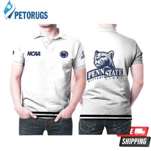 Penn State Nittany Lions Ncaa Classic White With Mascot Logo Polo Shirt