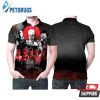 Pennywise Jason Freddy Myers It Horror Movies Halloween Polo Shirt