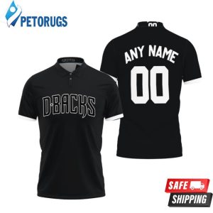 Personalized Any Name Arizona Diamondbacks Black Inspired Style Polo Shirt