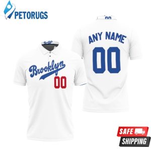 Personalized Brooklyn Dodgers Any Name 00 Mlb Team White Inspired Style Polo Shirt