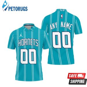 Personalized Charlotte Hornets Any Name 00 Nba Aqua Team Inspired Style Polo Shirt