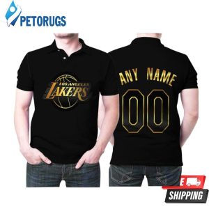 Personalized Los Angeles Lakers Any Name 00 Golden Edition Black Inspired Style Polo Shirt