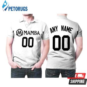 Personalized Mamba Tribute Any Name 00 White Allover Design Polo Shirt