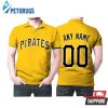 Personalized Pittsburgh Pirates 00 Anyname Majestic Gold Inspired Style Polo Shirt