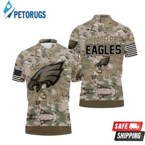 Philadelphia Eagles Camouflage Veteran 1 Personalized Polo Shirt