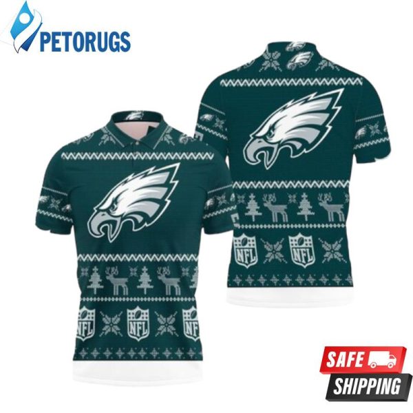 Philadelphia Eagles Ugly Sweat Christmas Polo Shirt