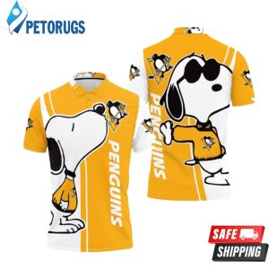 Pittsburgh Penguins Snoopy Lover Printed Polo Shirt