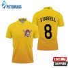 Pittsburgh Pirates Willie Stargell #8 Great Player Mlb Baseball Team Logo Yellow Polo Shirt