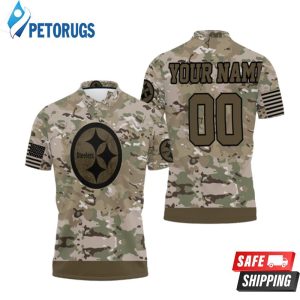 Pittsburgh Steelers Camoflage Pattern Personalized Polo Shirt