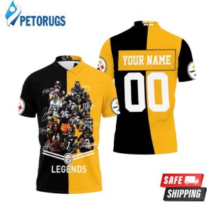 Pittsburgh Steelers Great Players Signature Legends Nfl Personalized Polo Shirt