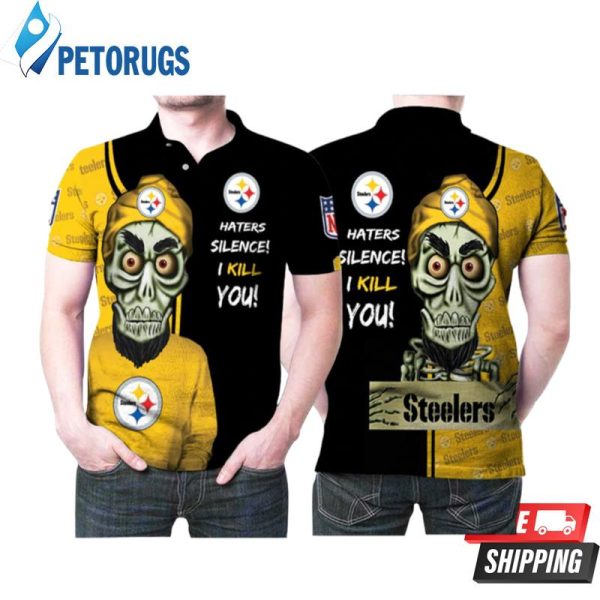 Pittsburgh Steelers Haters Silence I Kill You Printed Polo Shirt