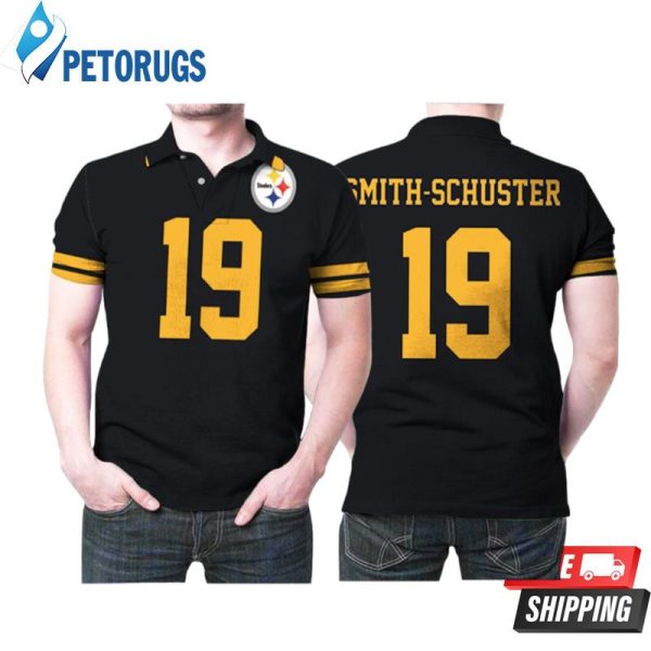 Pittsburgh Steelers Juju Smithschuster 19 Nfl Football Team Color Rush Style Polo Shirt