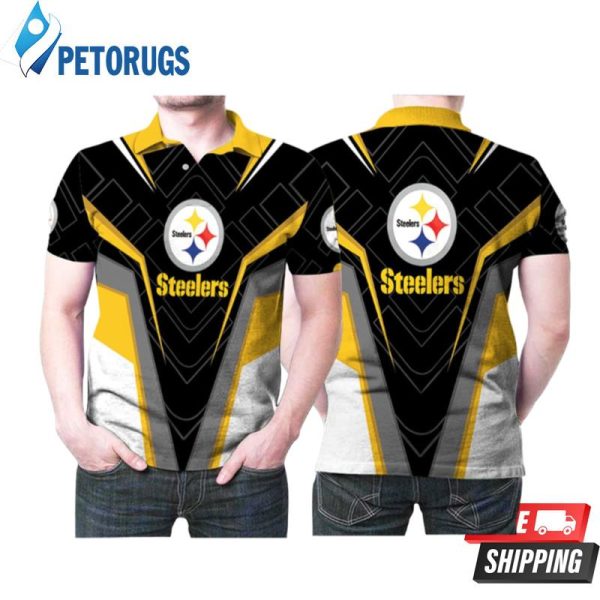 Pittsburgh Steelers Logo Nfl All Over Polo Shirt