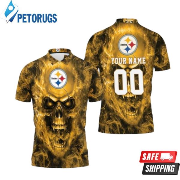 Pittsburgh Steelers Nfl Fan Skull Personalized Polo Shirt