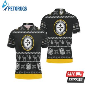 Pittsburgh Steelers Ugly Sweat Christmas Polo Shirt