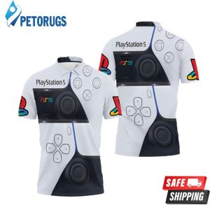 Playstation 5 Gaming Controller Design Pattern For Gamer Polo Shirt