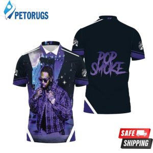 Pop Smoke Glitter Street Rap Hip Hop Night Moon Polo Shirt