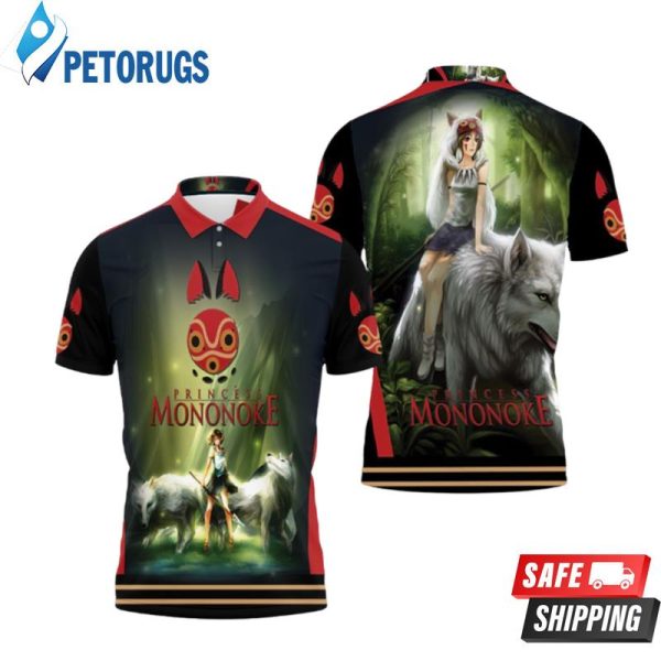 Princess Mononoke Moro-no-kimi Mother Of Wolf Fighting Polo Shirt