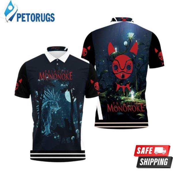 Princess Mononoke San And The Shinigami God At Night Polo Shirt