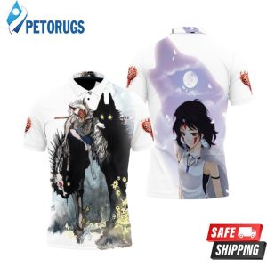 Princess Mononoke The Shadow Killer San And Wolf Polo Shirt