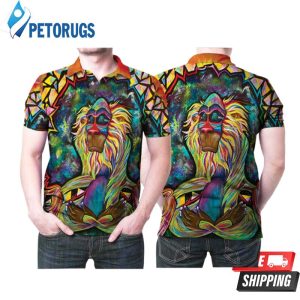 Rafiki Tie Dye Lion King Oil Painting Style Polo Shirt