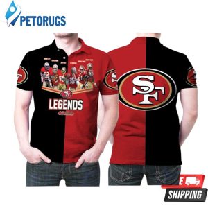 San Francisco 49ers 6 Legends Players Signed Polo Shirt