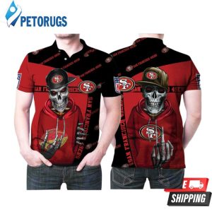 San Francisco 49ers Hip Hop Skull Snapback Logo Polo Shirt