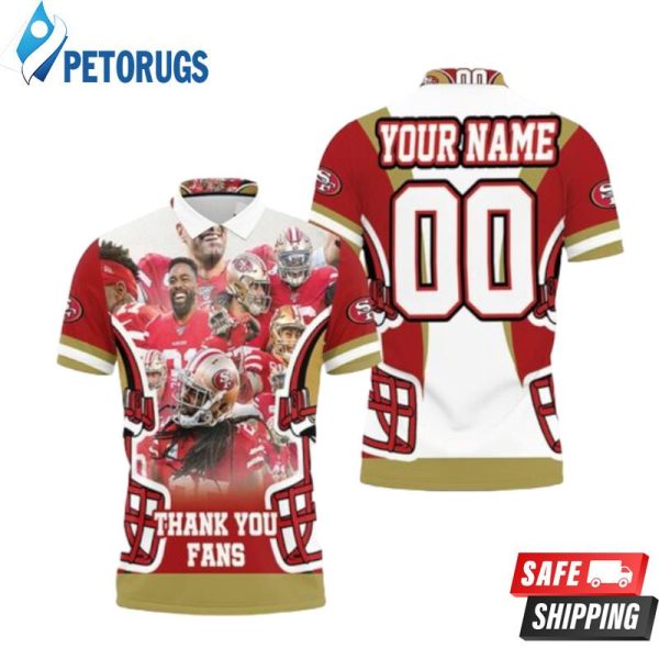 San Francisco 49ers Thank You Fans Personalized Polo Shirt