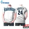 Seattle Mariners Ken Griffey Jr 24 Mlb Baseball White Style Polo Shirt