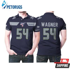 Seattle Seahawks Bobby Wagner #54 Nfl American Football Navy 100th Season Polo Shirt