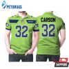 Seattle Seahawks Chris Carson #32 Nfl American Football Green Color Rush Legend Polo Shirt