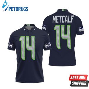 Seattle Seahawks D K Metcalf Limited Navy 100th Season Inspired Style Polo Shirt