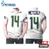 Seattle Seahawks Dk Metcalf 14 Nfl American Football 2019 Draft White Game Style Polo Shirt