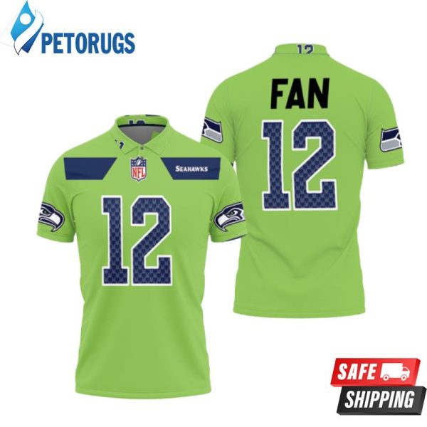 Seattle Seahawks Fan #12 Nfl American Football Green Color Rush Legend Polo Shirt