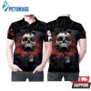 Skulls Evil Hands Red Vapor Scary Halloween Polo Shirt