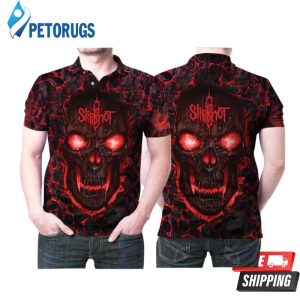 Slipknot Band Logo Lava Skull Polo Shirt