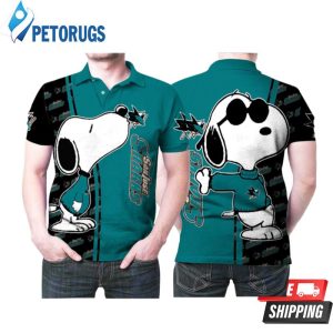 Snoopy Kiss San Jose Sharks Logo Polo Shirt