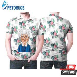 Sophia Petrillo The Golden Girls Flowers Polo Shirt