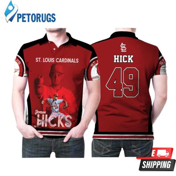 St Louis Cardinals Jordan Hicks 49 Great Player Mlb Baseball Hicks Lovers Polo Shirt