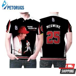 St Louis Cardinals Mark Mcgwire 25 Legend Player Mlb Baseball Team Polo Shirt