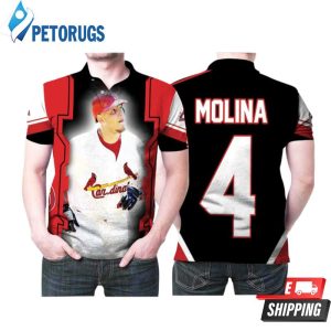 St Louis Cardinals Yadier Molina 4 Best Players Mlb Baseball Team Polo Shirt