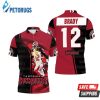 Tampa Bay Buccaneers Tom Brady Running 12 Legend Polo Shirt