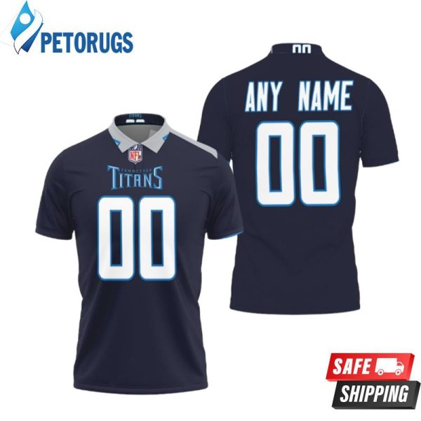 Tennessee Titans Nfl America Football Team Logo New Game Navy 2019 Polo Shirt