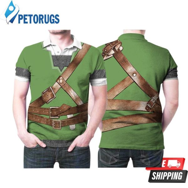 The Legend Of Zelda Link Suit Cotsume Polo Shirt