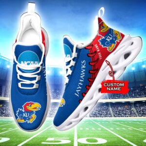 Kansas Jayhawks NCAA Max Soul Shoes Sneakers For Men And Women