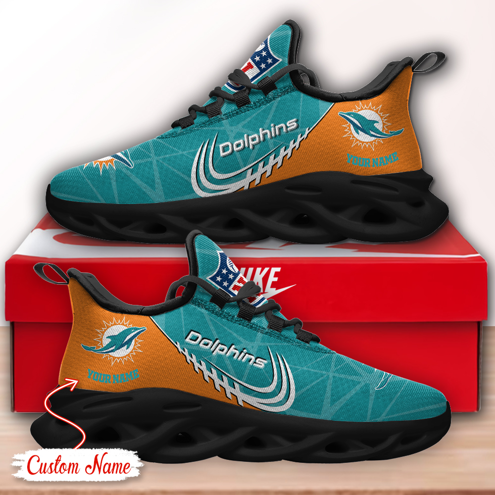 Miami Dolphins NFL Max Soul Shoes Sneakers For Men And Women Miami Dolphins NFL Max Soul Shoes Sneakers For Men And Women
