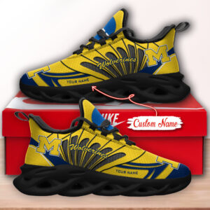 Michigan Wolverines NCAA Max Soul Shoes Sneakers For Men And Women