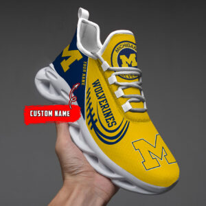 Michigan Wolverines NCAA Max Soul Shoes Sneakers For Men And Women
