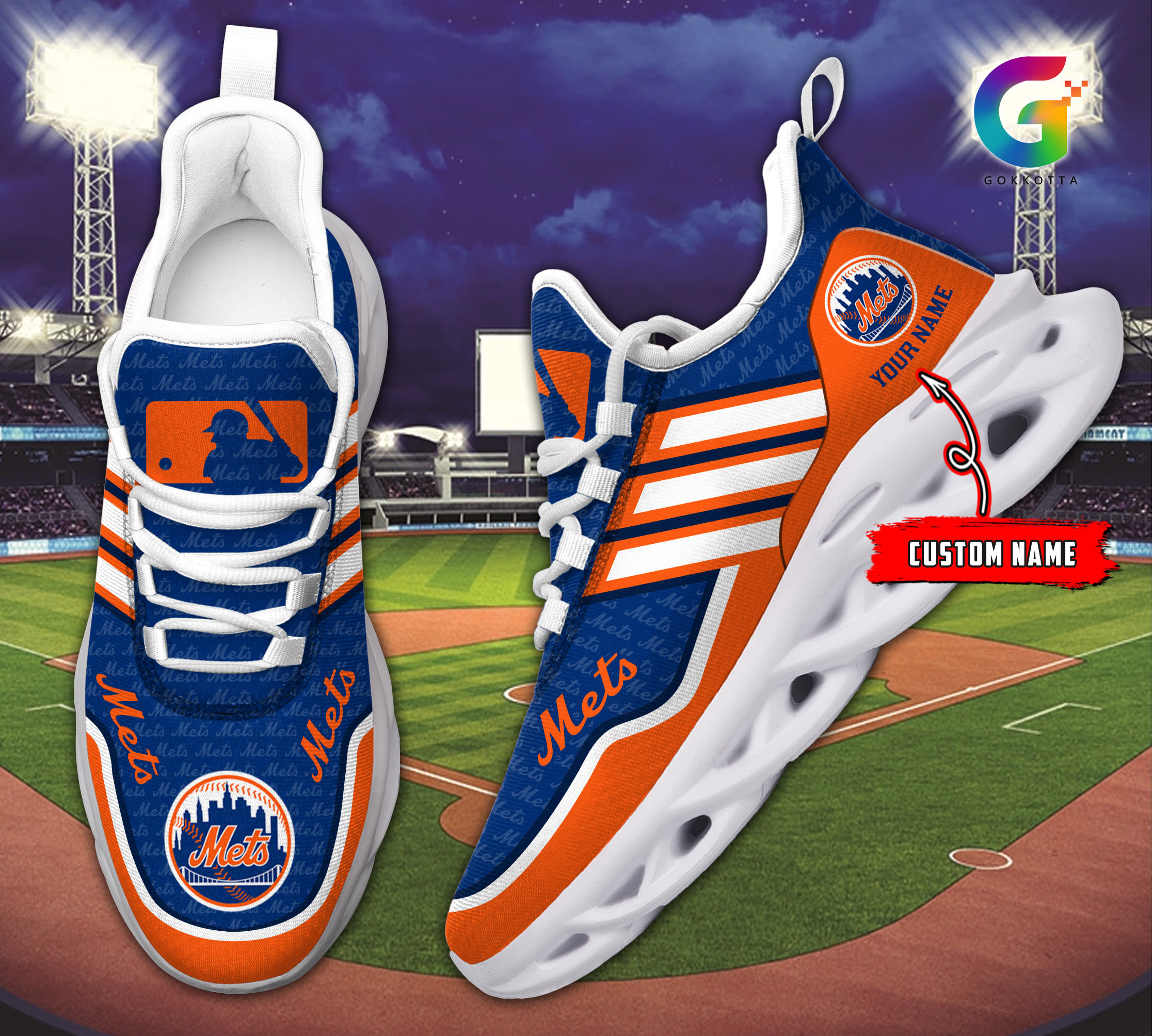 New York Mets MLB Max Soul Shoes Sneakers For Men And Women New York Mets MLB Max Soul Shoes Sneakers For Men And Women